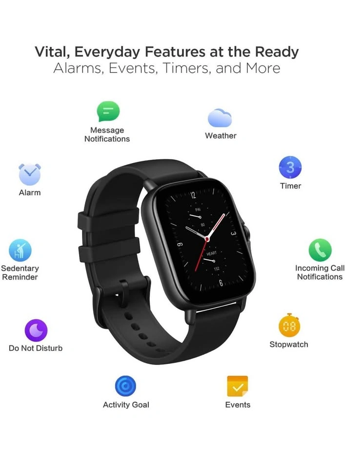 Amazfit GTS 2e Smartwatch - Black - photo 3