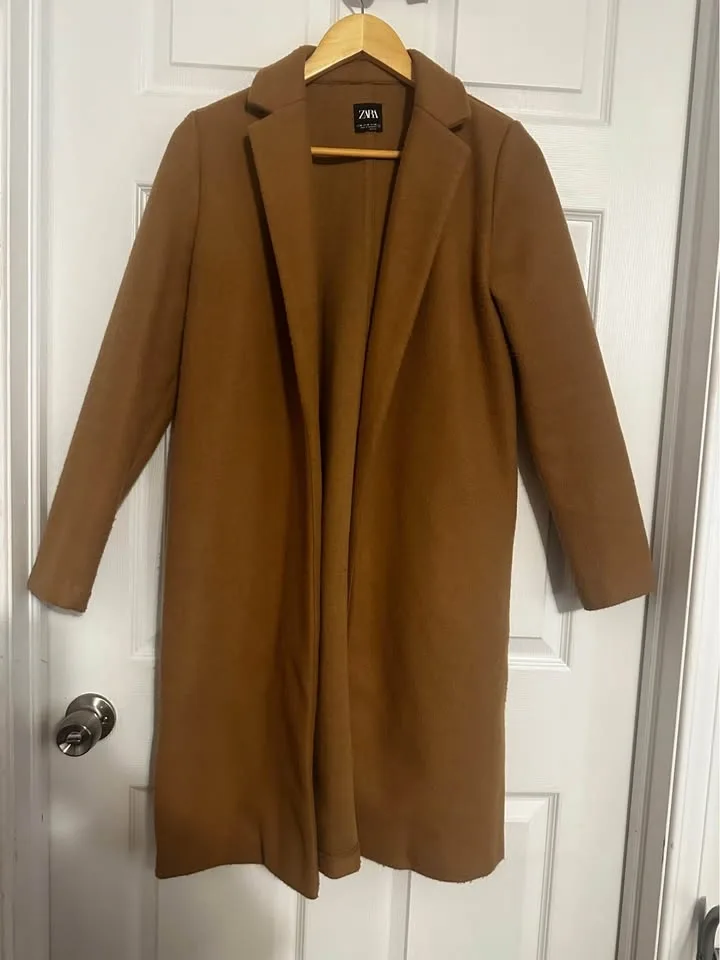 Zara Brown Long Coat - photo 3