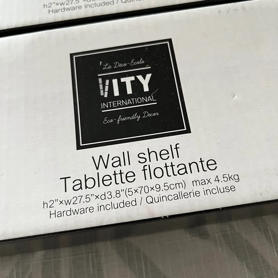 27.5” Black Floating Wall Shelf image indicator(3)