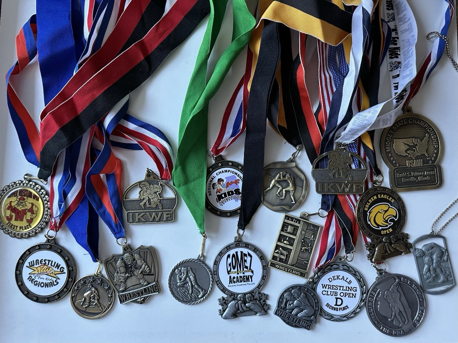 Wrestling Medals Lot 1st & 2nd Place IKWF Regionals Tournament A