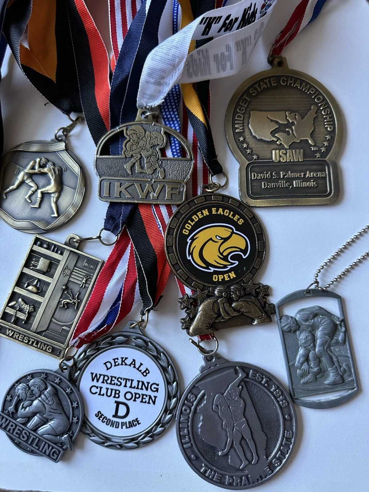 Wrestling Medals Lot 1st & 2nd Place IKWF Regionals Tournament A - photo 5