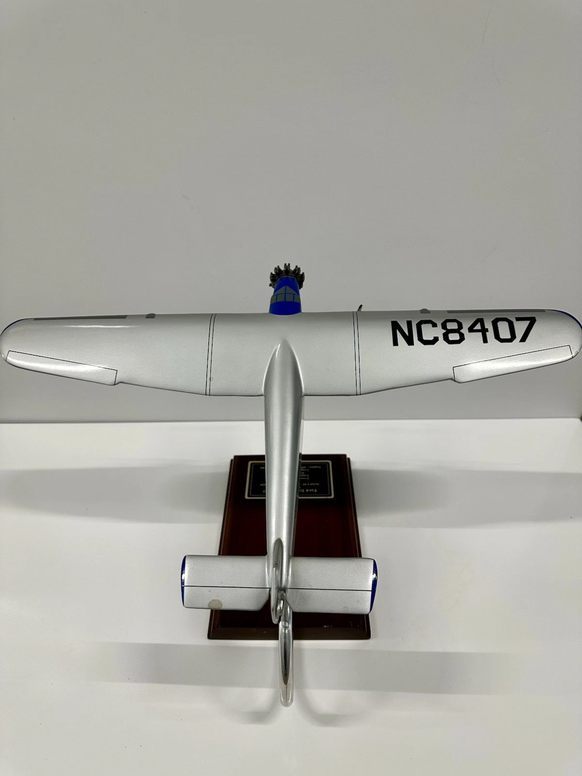 Ford Tri-Motor NC 8407 Airplane Model w/ Wood Base - photo 3