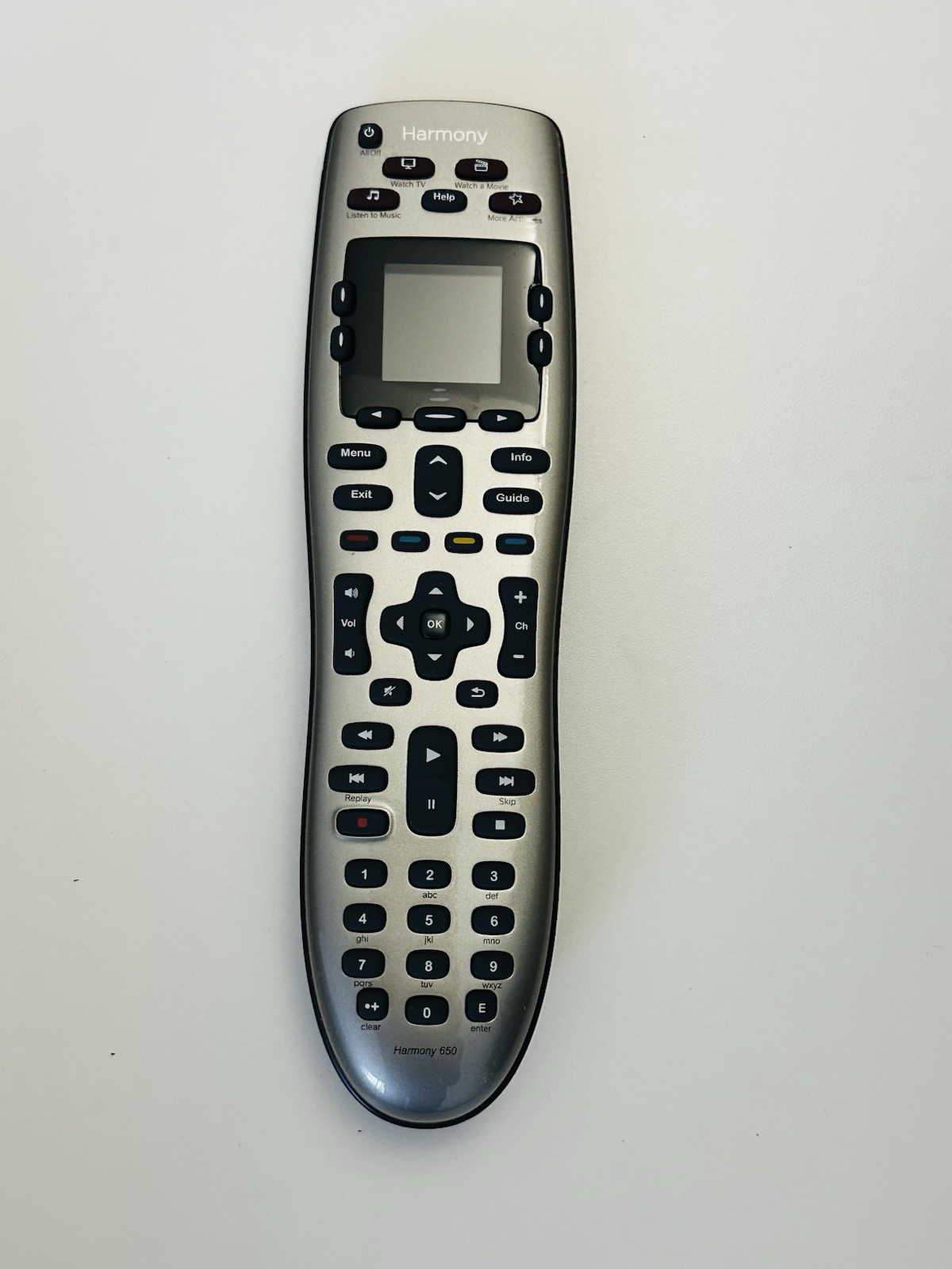 Logitech Harmony 650 Universal Remote Control IR LCD Silver NEW