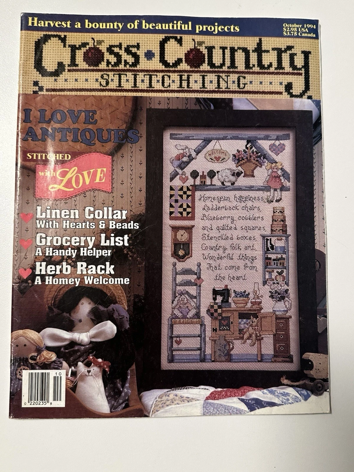 Lot of 10 Cross Stitch & Country Crafts Magazines Vintage Patter - photo 5
