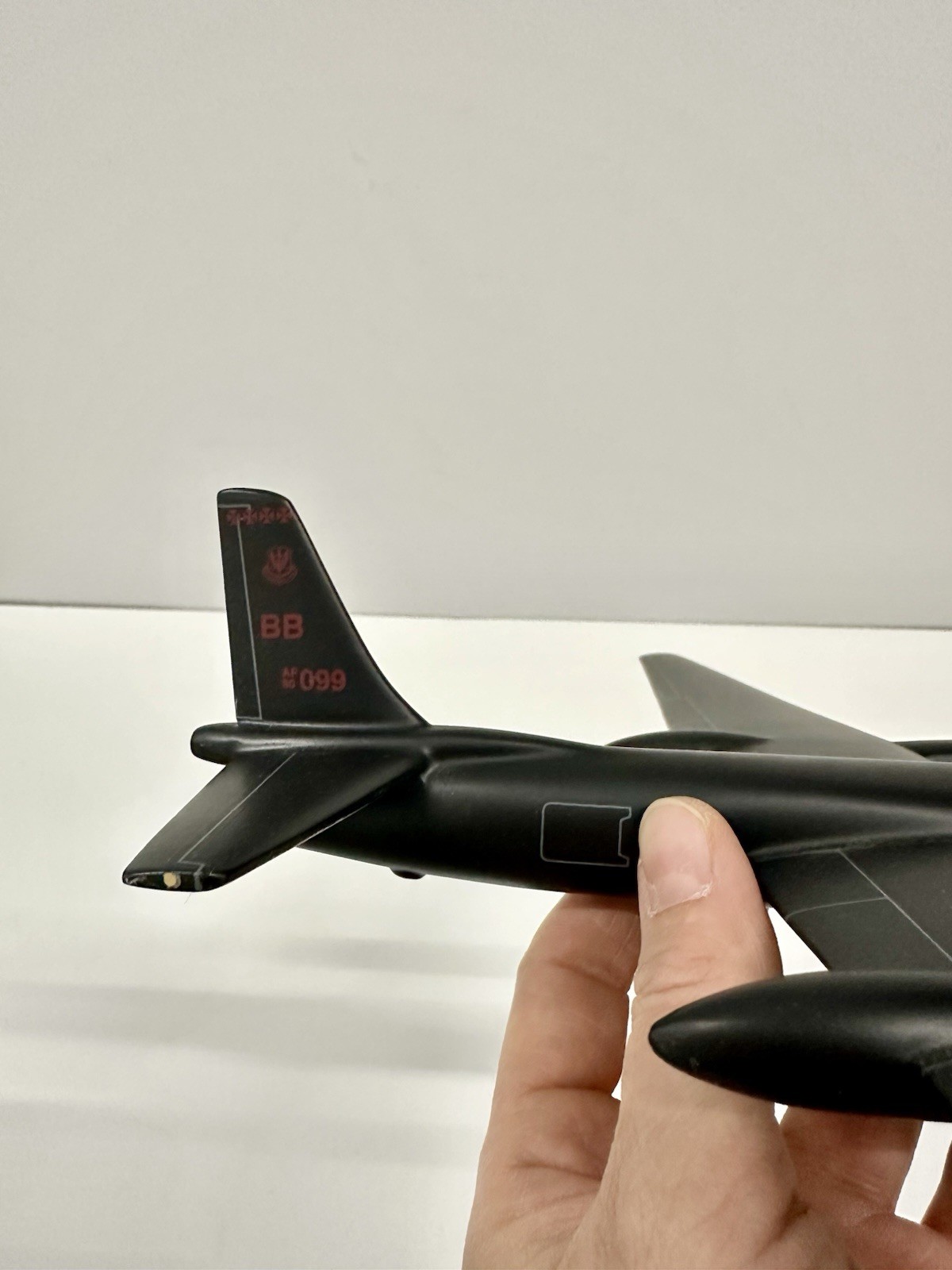 Lockheed U-2 Spy Plane Wooden Model Black Recon Aircraft Display - photo 2
