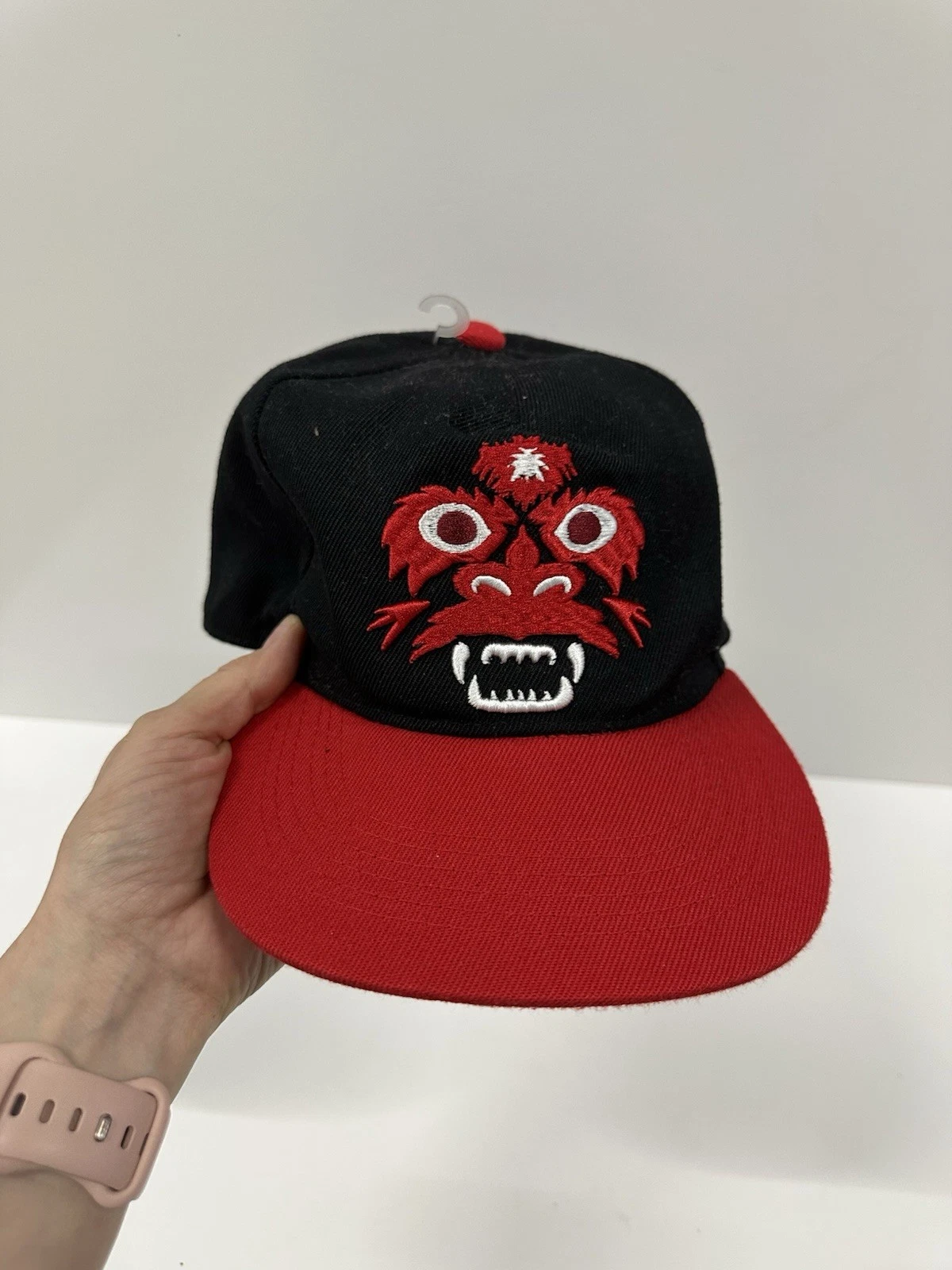 JoyCap Dragon Snapback Hat Black Red Embroidered Adjustable Cap