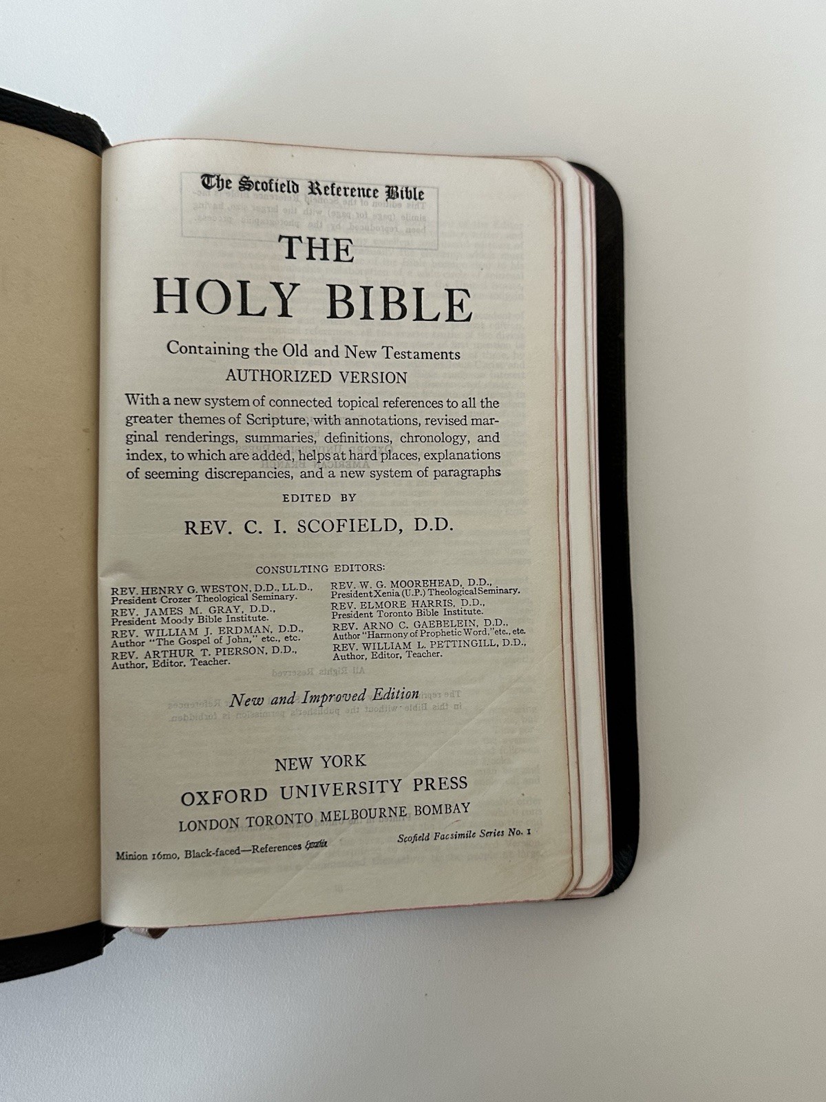 Scofield Reference Bible Leather Binding Oxford Facsimile 1946