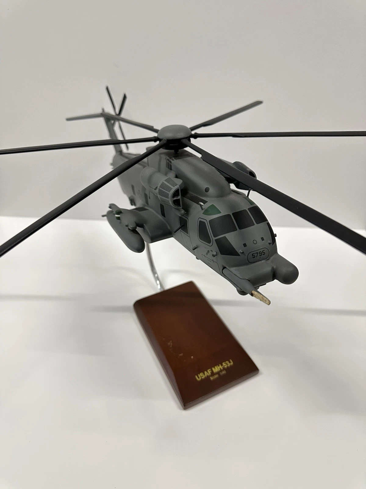USAF MH-53J Pave Low Helicopter Model Wood Base