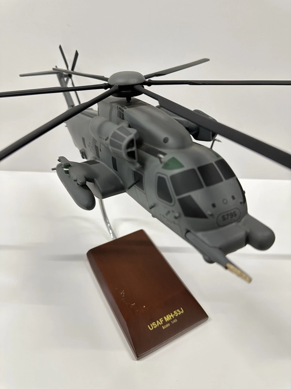 USAF MH-53J Pave Low Helicopter Model Wood Base - photo 2
