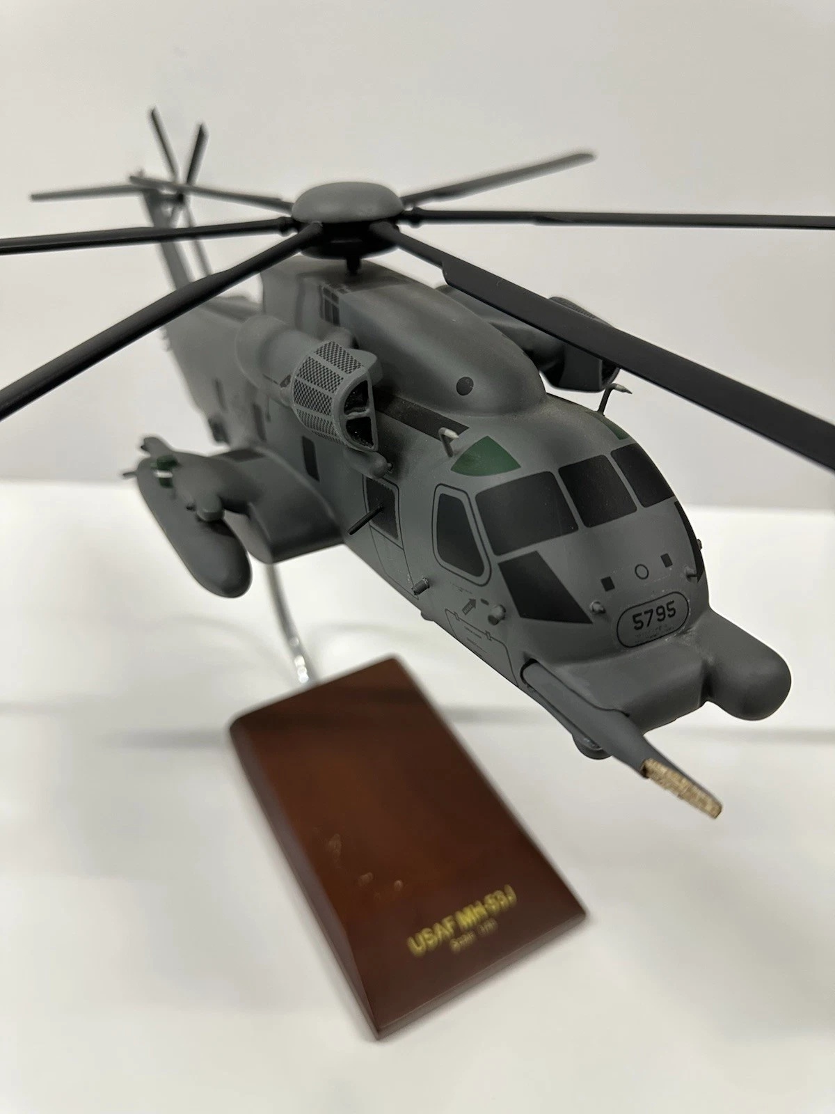 USAF MH-53J Pave Low Helicopter Model Wood Base - photo 3