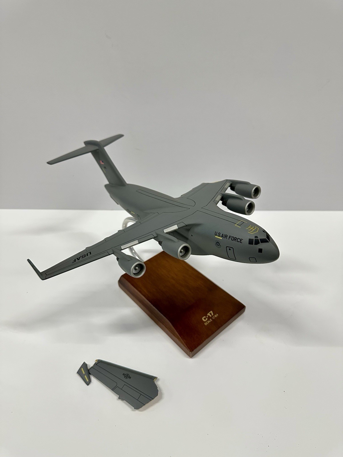 C-17 Globemaster III USAF Model Aircraft Wood Base For Repair