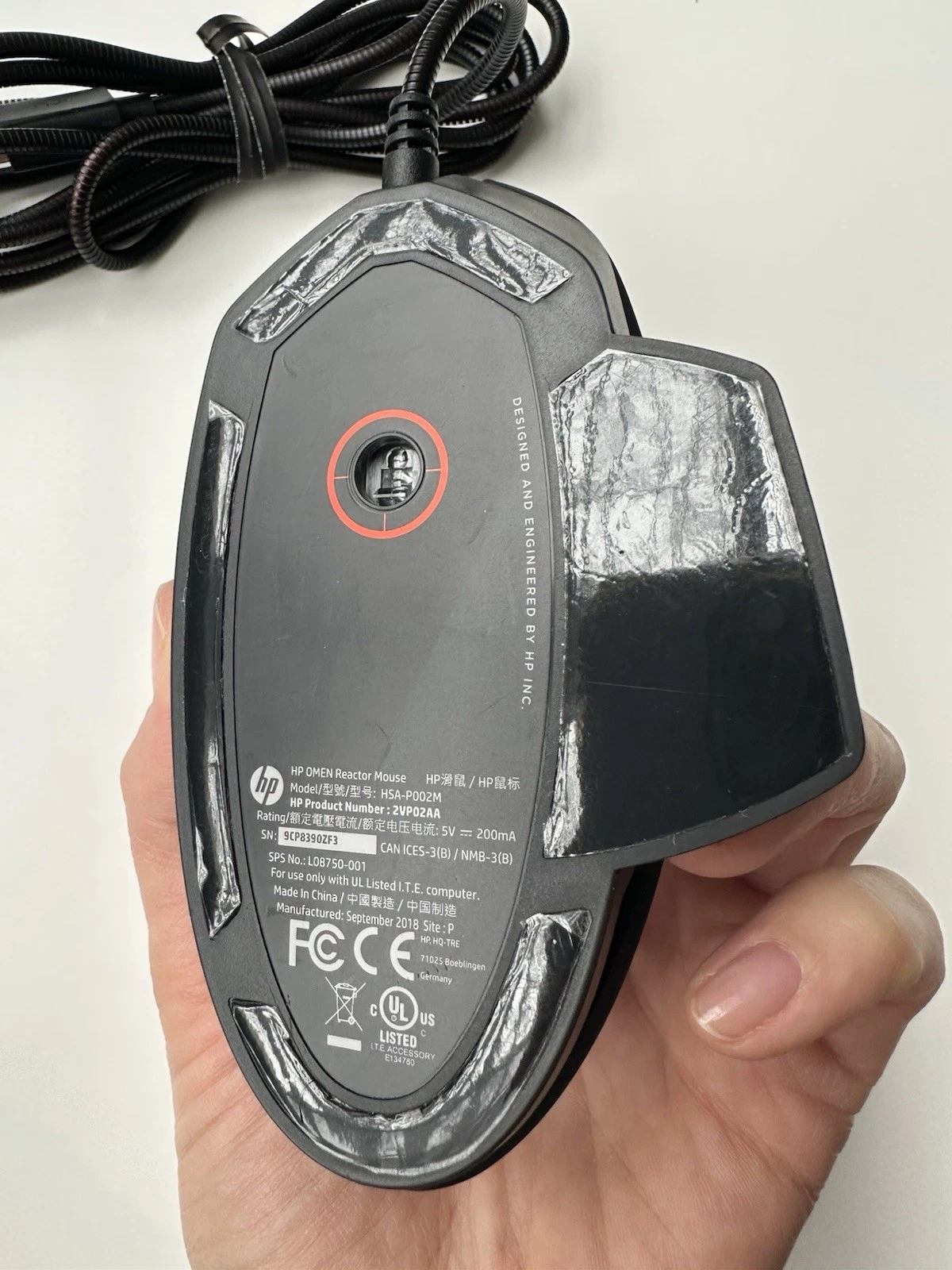 HP OMEN Reactor Gaming Mouse 2VP02AA RGB Optical Wired NEW - photo 4
