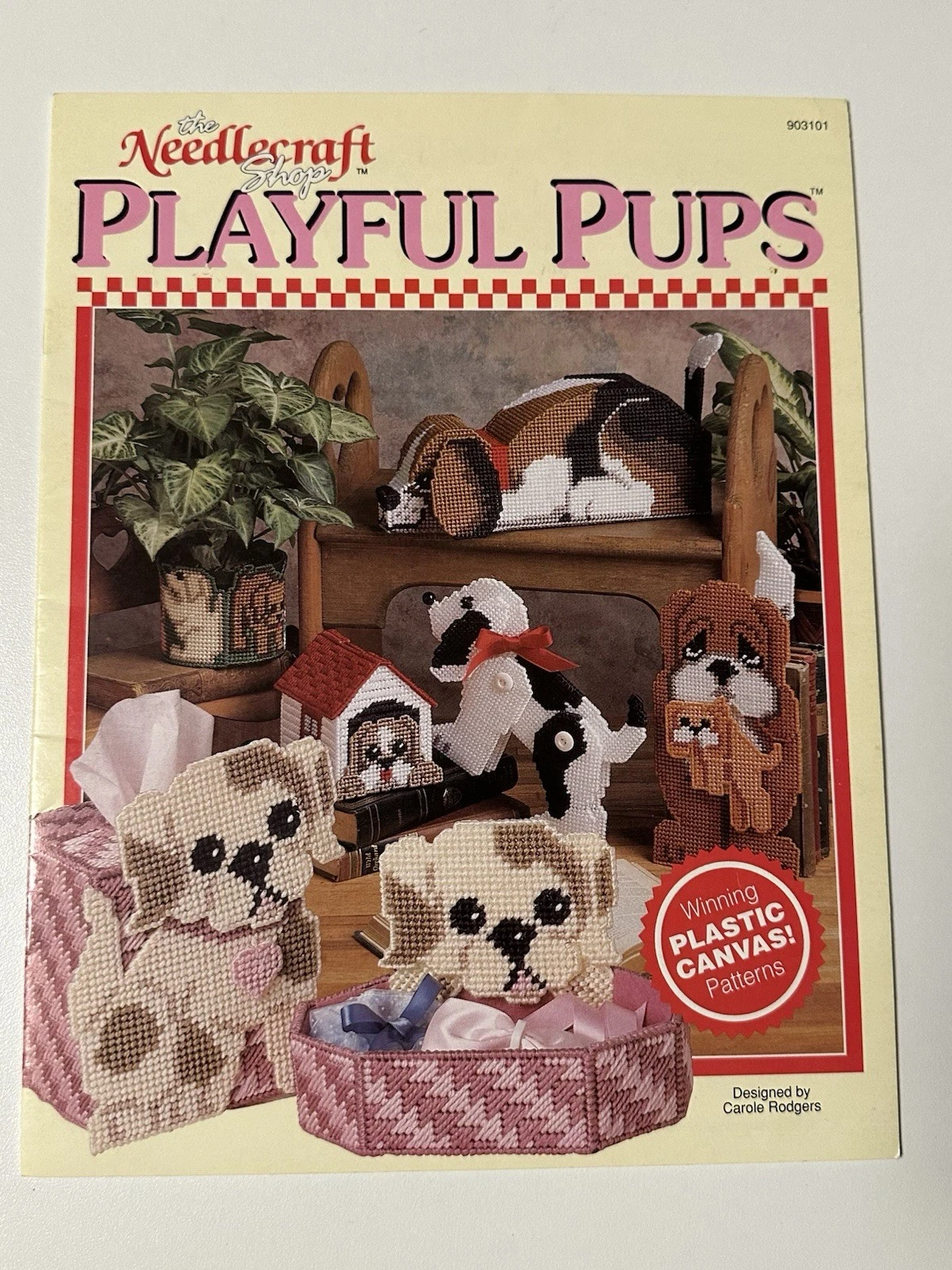 Vintage Plastic Canvas Craft Pattern Leaflets Leisure Arts Lot - photo 5