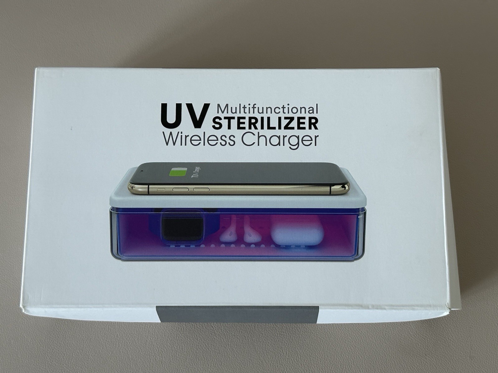 UV Sterilizer Wireless Charger Phone Sanitizer Box Qi Fast Charg