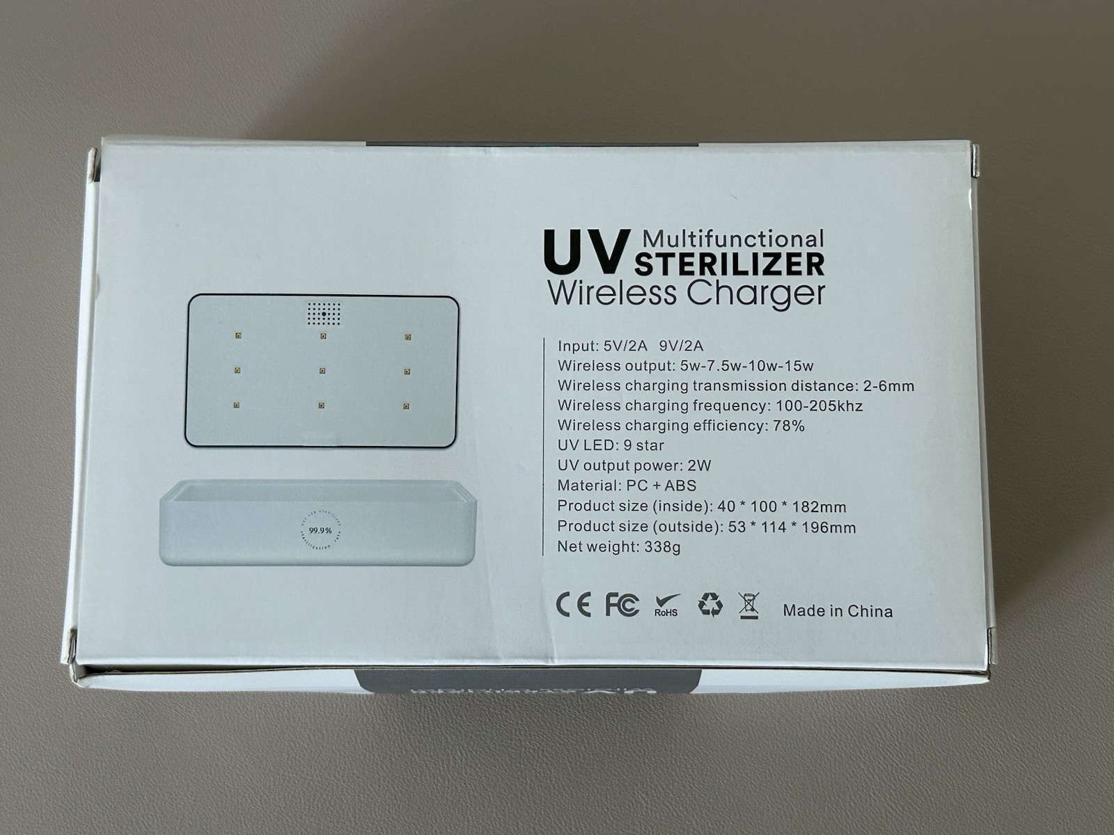 UV Sterilizer Wireless Charger Phone Sanitizer Box Qi Fast Charg - photo 2
