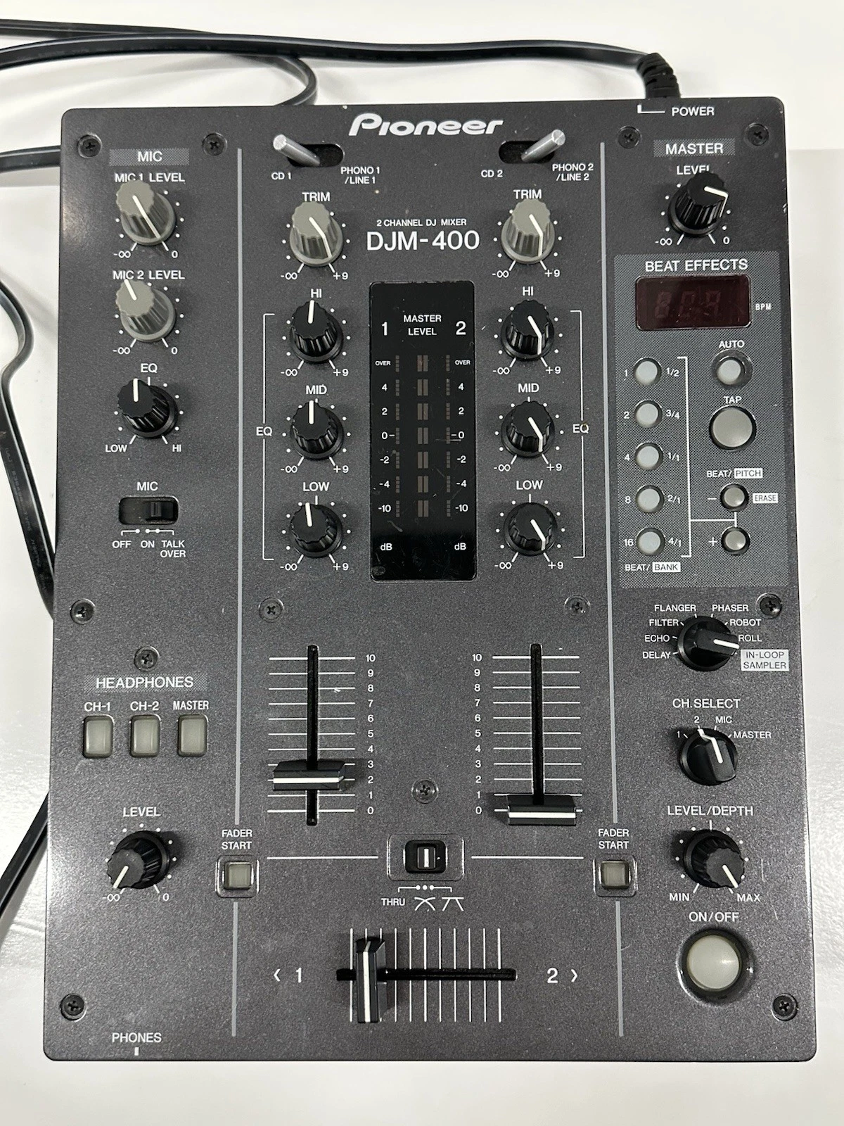 Pioneer DJM-400 DJ Mixer w/ Mic & Cables - Great Condition - photo 3