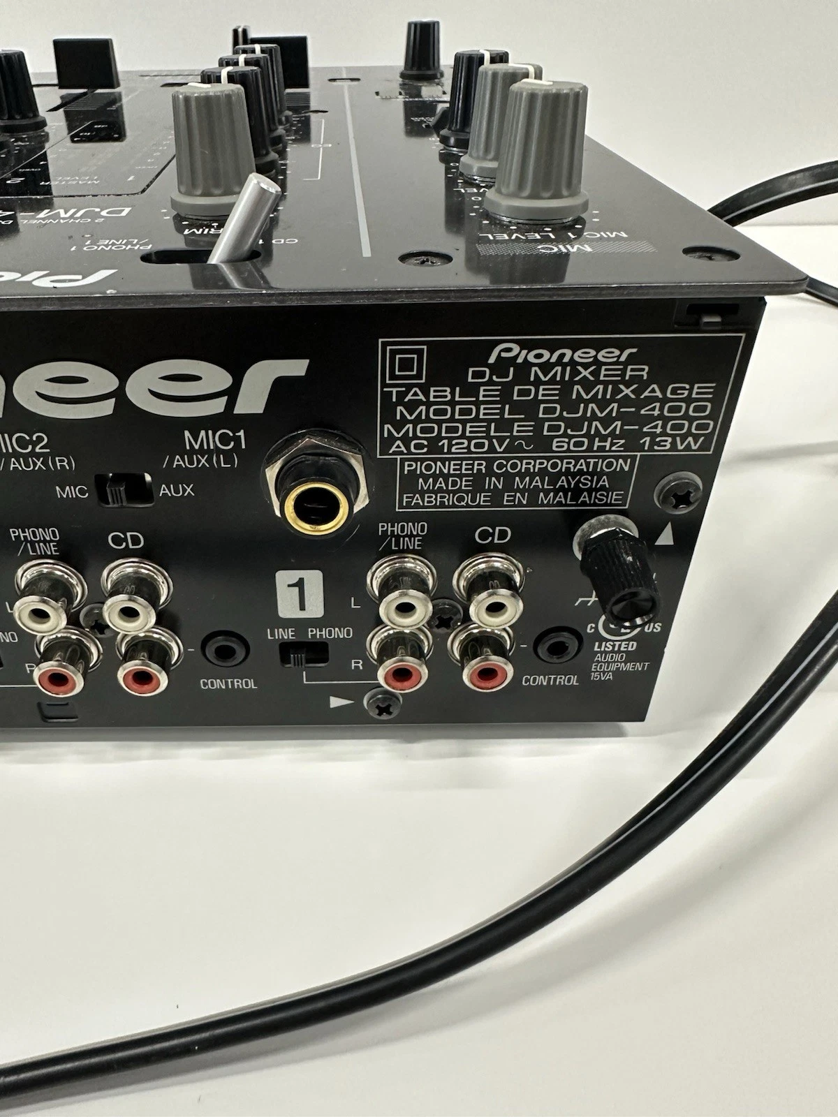 Pioneer DJM-400 DJ Mixer w/ Mic & Cables - Great Condition - photo 5