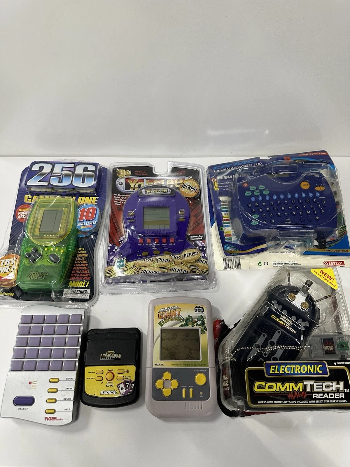 Vintage 90s Handheld Electronic Games Lot Tiger Radica Commtech