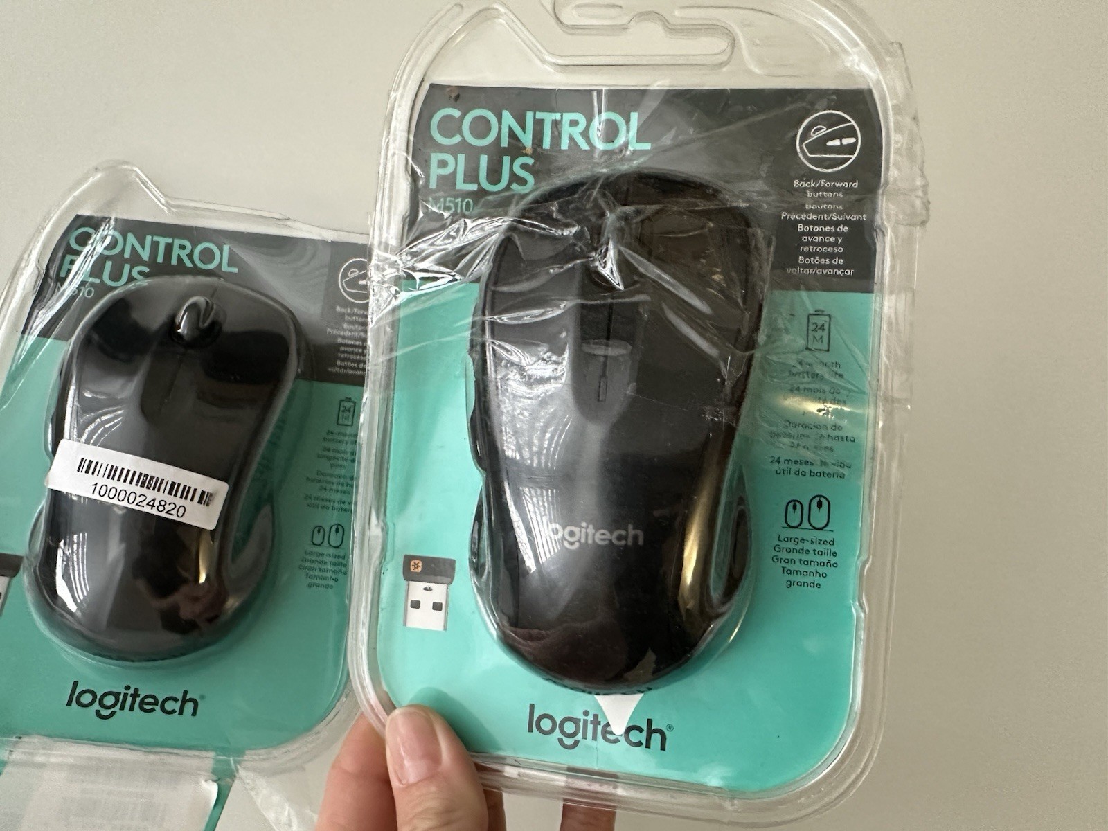 Logitech M510 Control Plus Wireless Mouse Black Open Box - Set o - photo 2