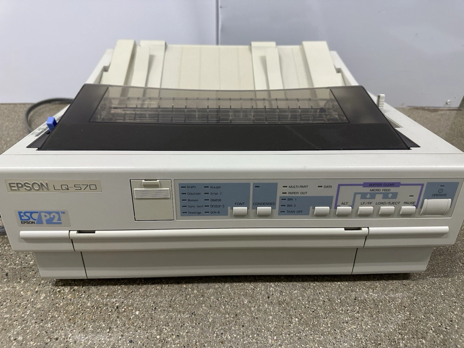 Epson LQ-570 Dot Matrix Printer Tractor Feed ESC/P2 Tested Worki
