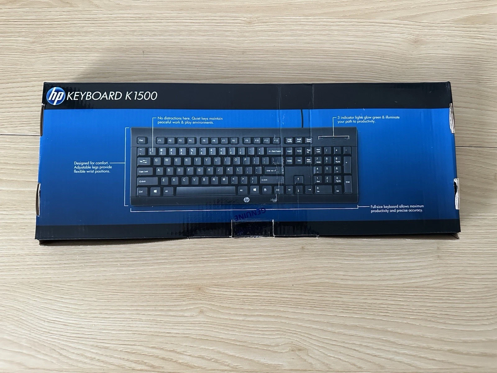 HP K1500 Wired USB Keyboard Full Size QWERTY Black New Open Box - photo 2