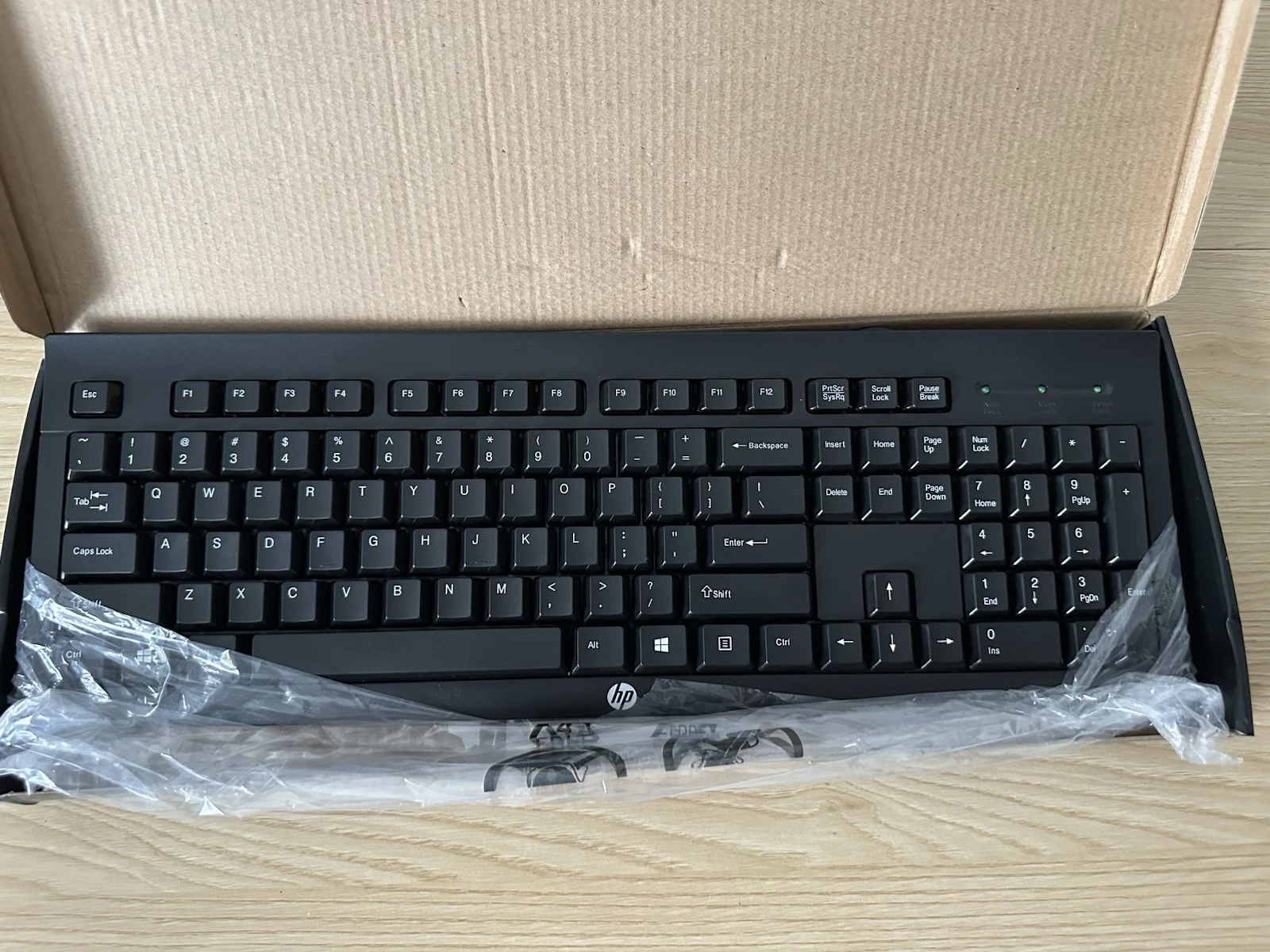 HP K1500 Wired USB Keyboard Full Size QWERTY Black New Open Box - photo 5