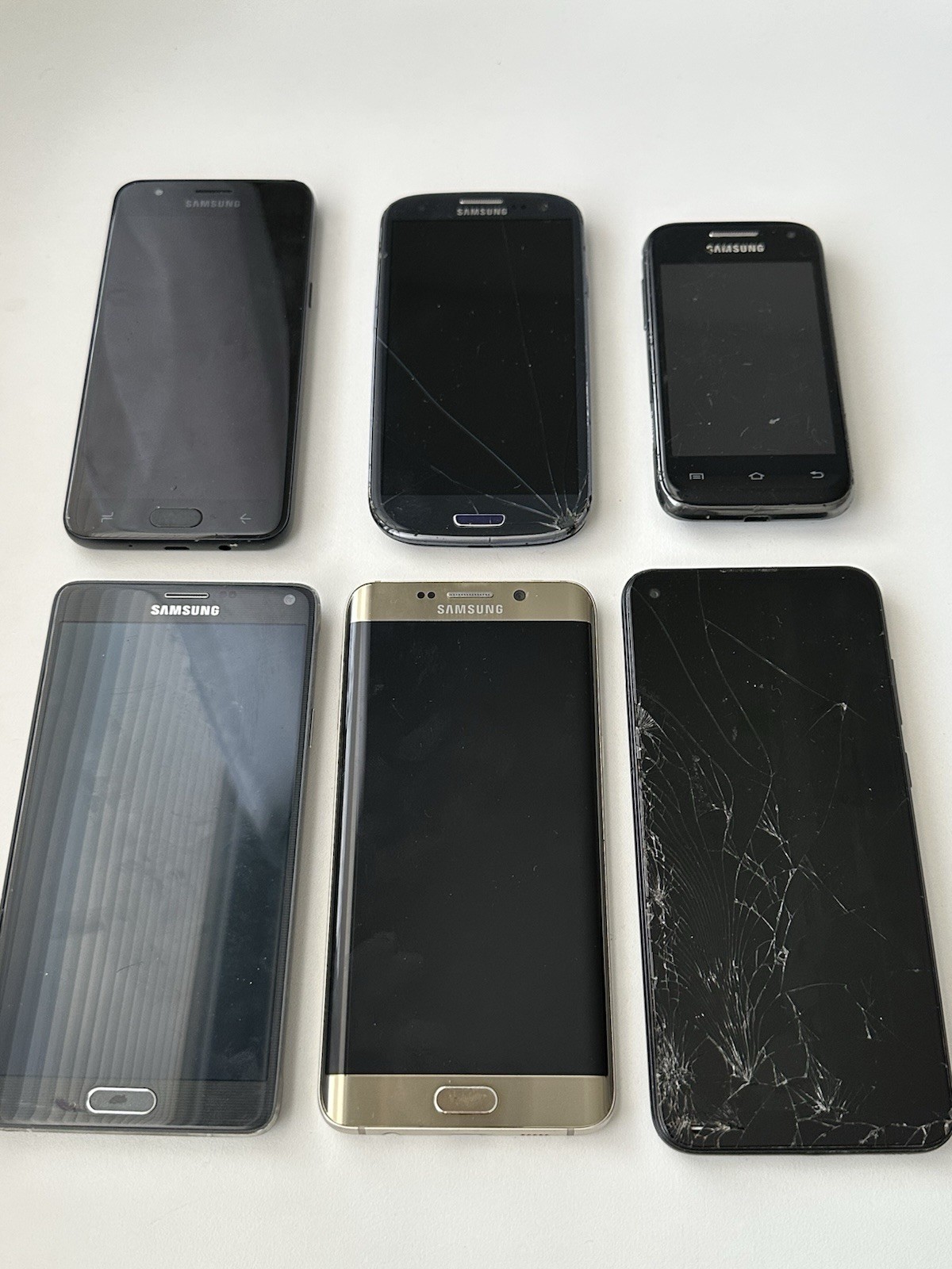 Samsung Galaxy Phones Bundle (6pcs) For Parts/Repair