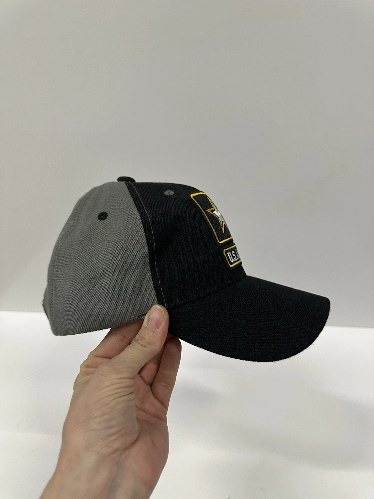 US Army Hat Cap Adjustable Black Gray Official Licensed New - photo 2