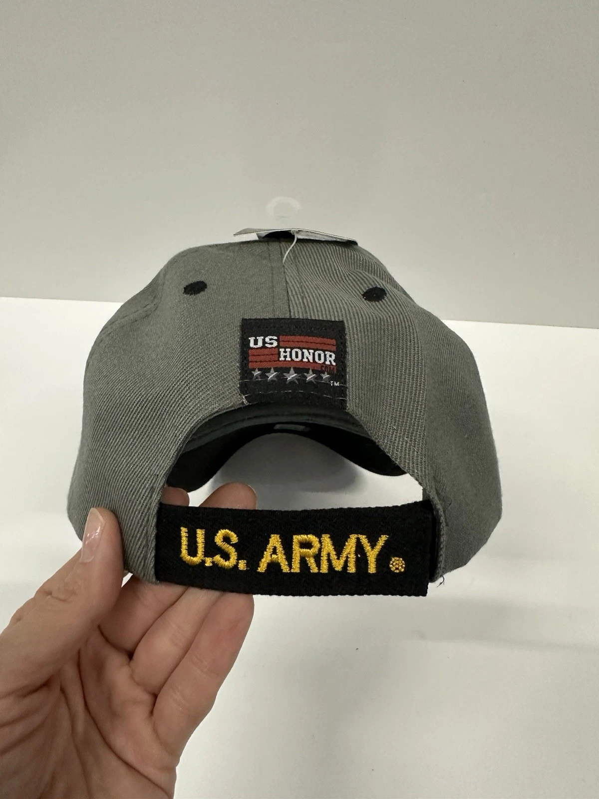 US Army Hat Cap Adjustable Black Gray Official Licensed New - photo 3