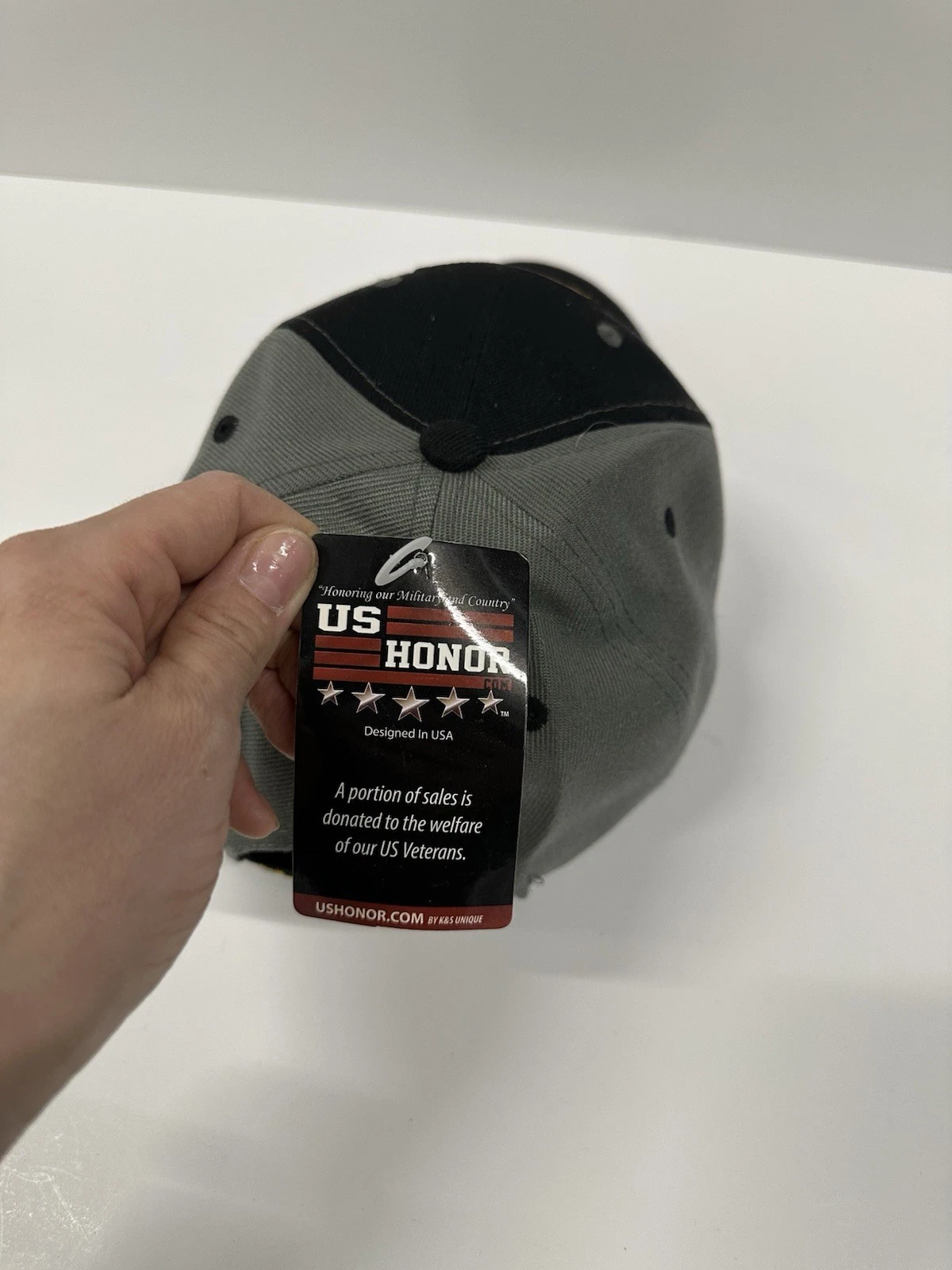 US Army Hat Cap Adjustable Black Gray Official Licensed New - photo 4