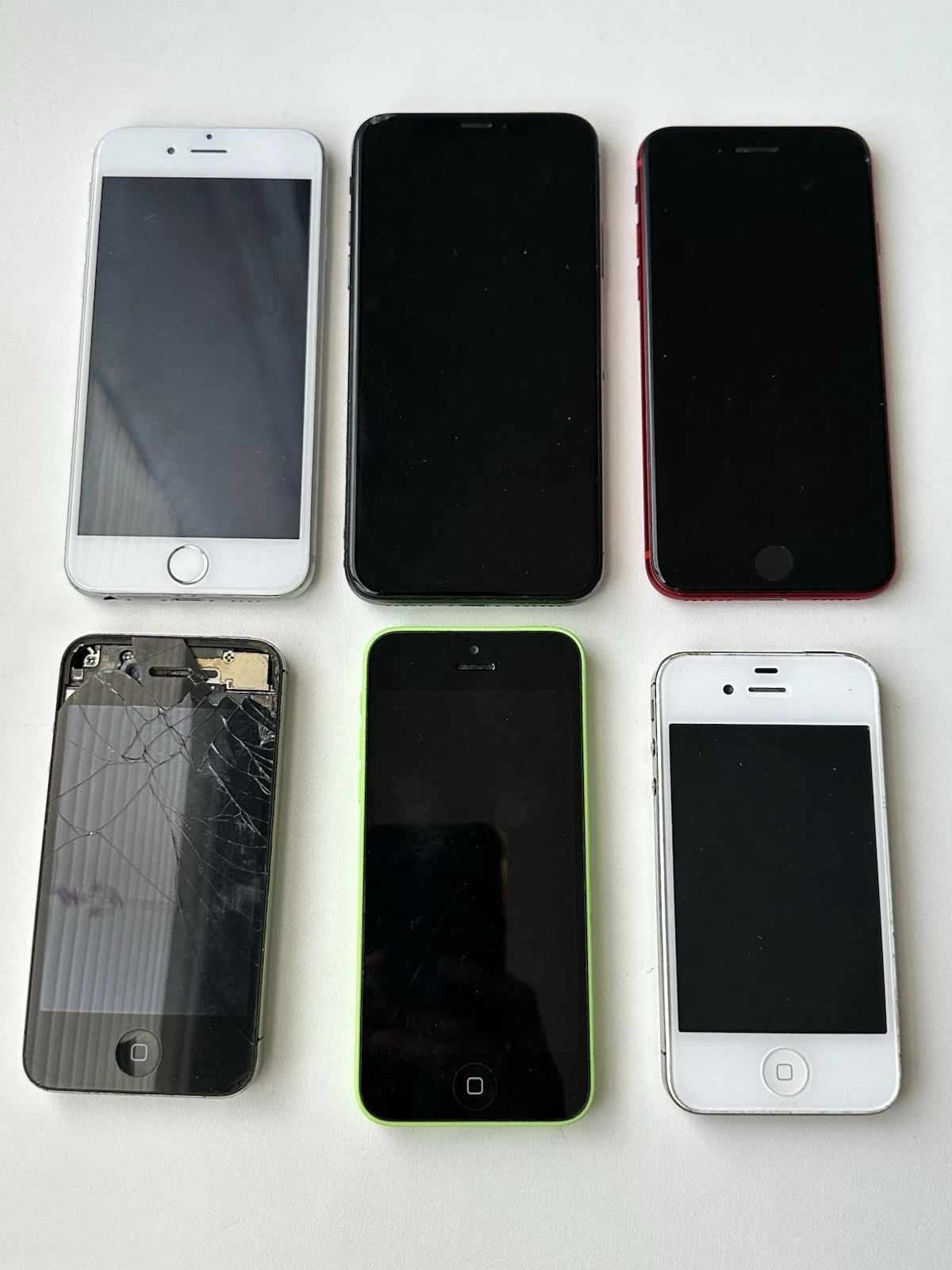 6 Apple iPhones For Parts Repair Untested Mixed Models - photo 2