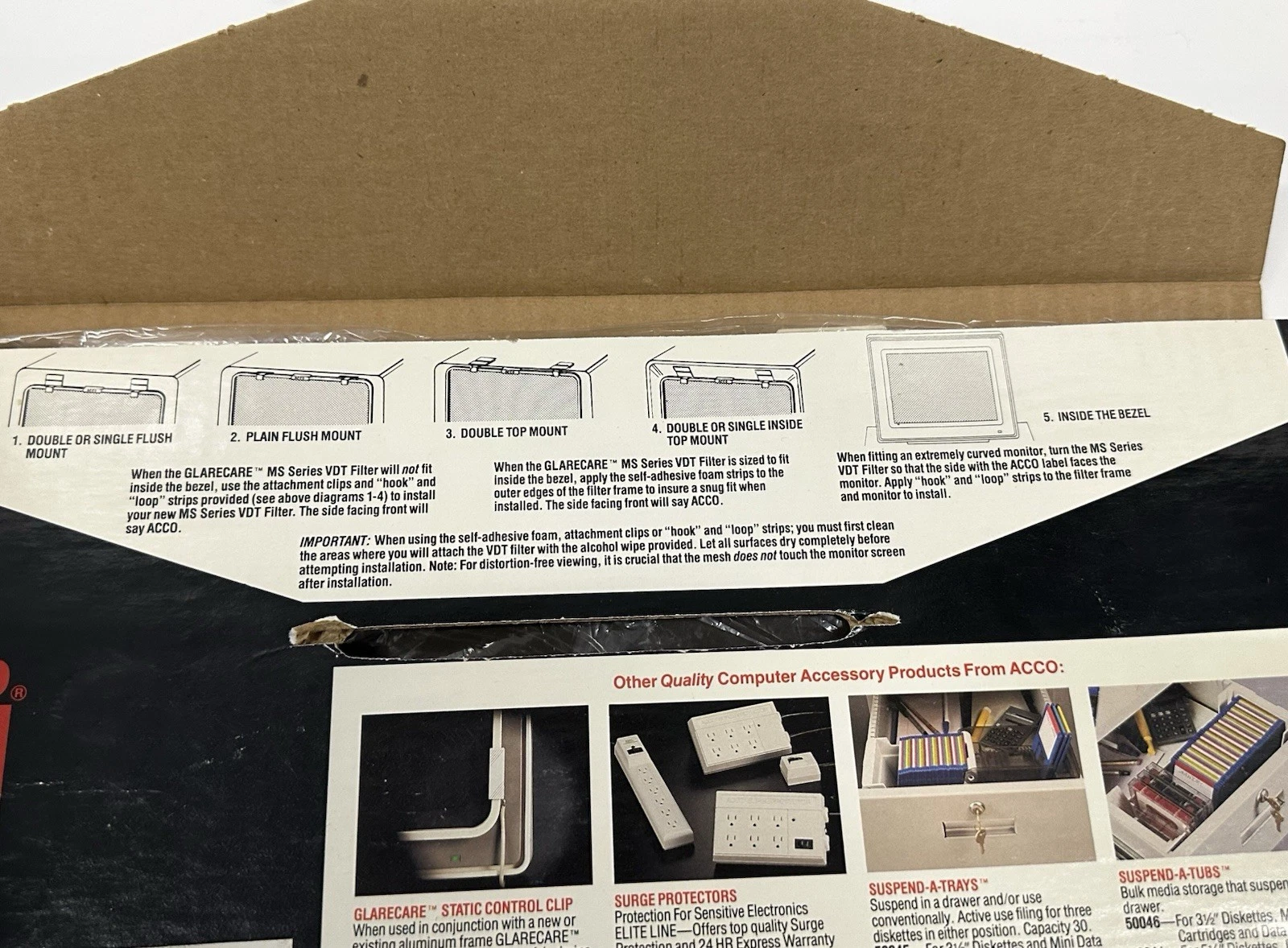 ACCO GlareCare MS Series Monitor Filter 12.5" x 9.25" - New - photo 3