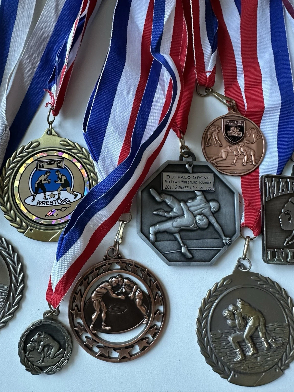 Wrestling Medals Lot Participation Tournament Awards IKWF School - photo 3