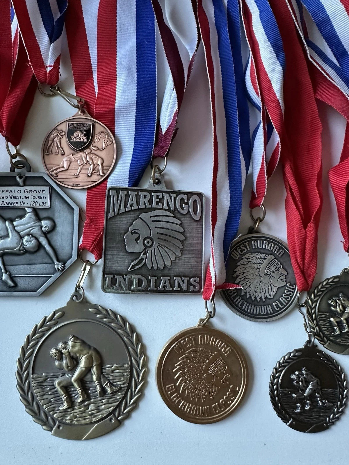 Wrestling Medals Lot Participation Tournament Awards IKWF School - photo 4