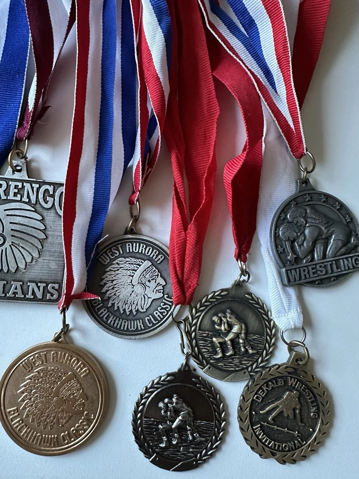Wrestling Medals Lot Participation Tournament Awards IKWF School - photo 5