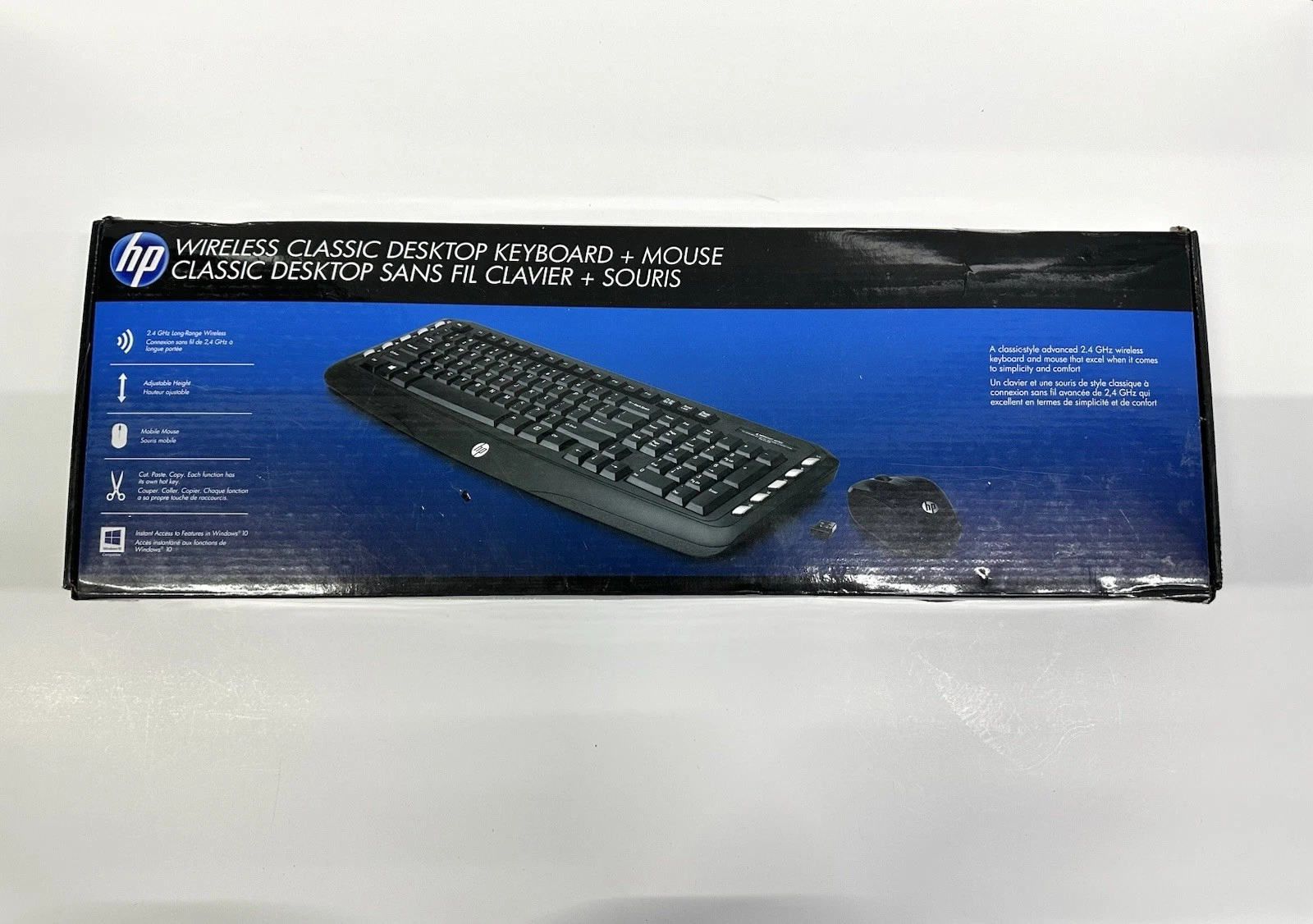 HP Wireless Keyboard Mouse Combo Full Size Black Open Box Damage
