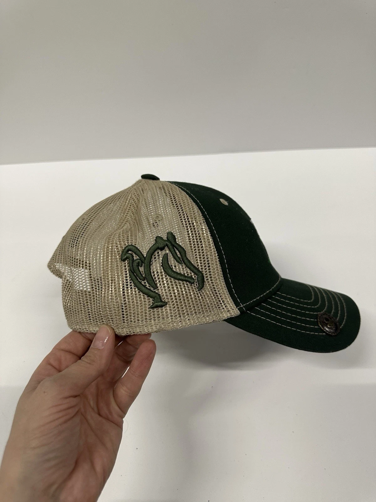 Explosion Caps Trucker Hat Sheep Ram Embroidered Green Snapback - photo 5