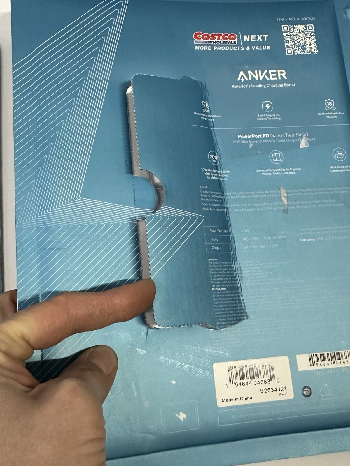 Anker PowerPort PD Nano 20W USB-C Fast Charger (2-Pack, Open Box - photo 5