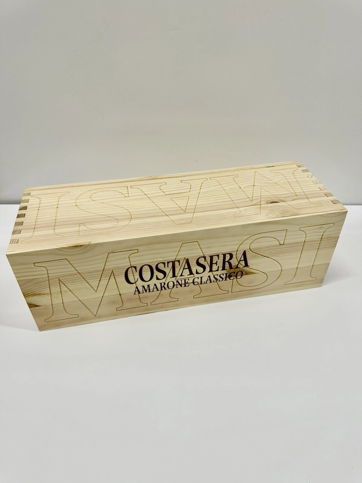Masi Costasera Wooden Wine Box w/ Empty Bottle Display Collectib - photo 2