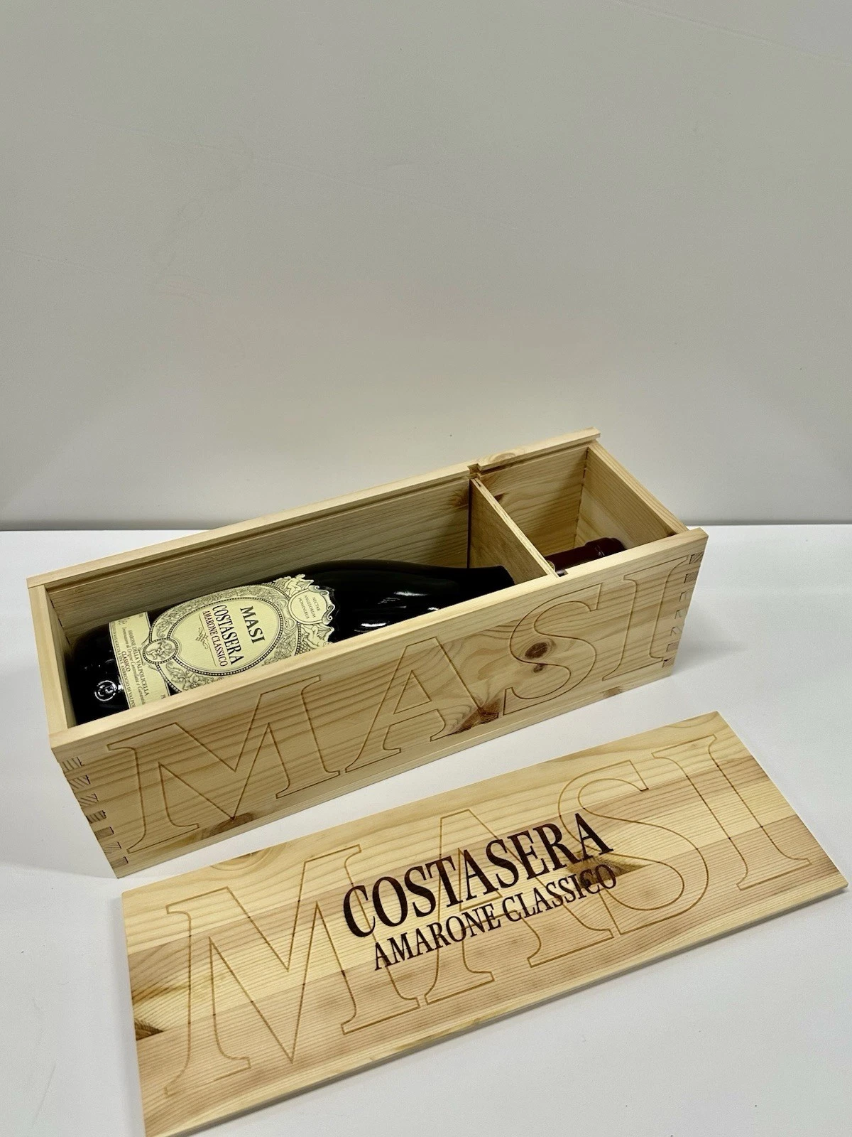 Masi Costasera Wooden Wine Box w/ Empty Bottle Display Collectib - photo 4