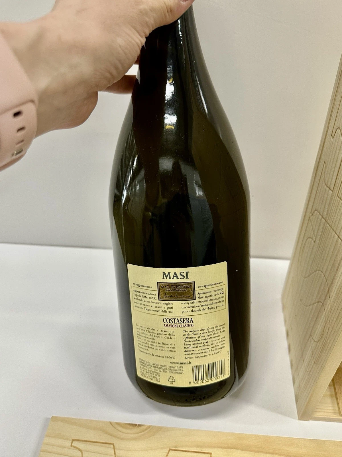 Masi Costasera Wooden Wine Box w/ Empty Bottle Display Collectib - photo 5