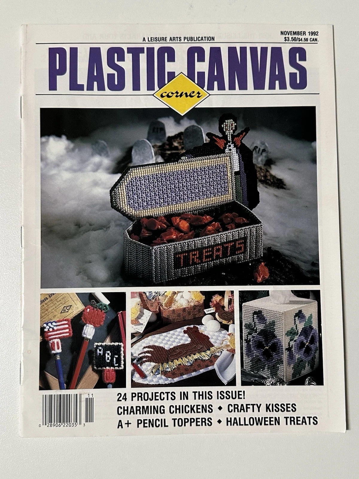 Plastic Canvas Corner Magazine Lot of 7 Craft Books 1990s - photo 5