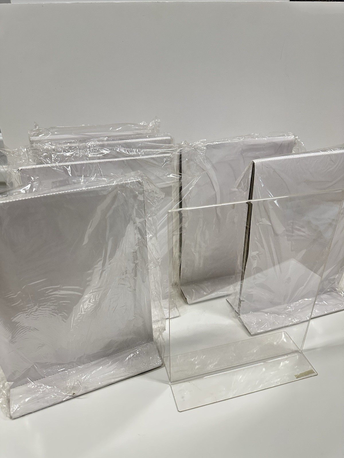 Acrylic Sign Holders Clear Menu Display Stands 7pcs