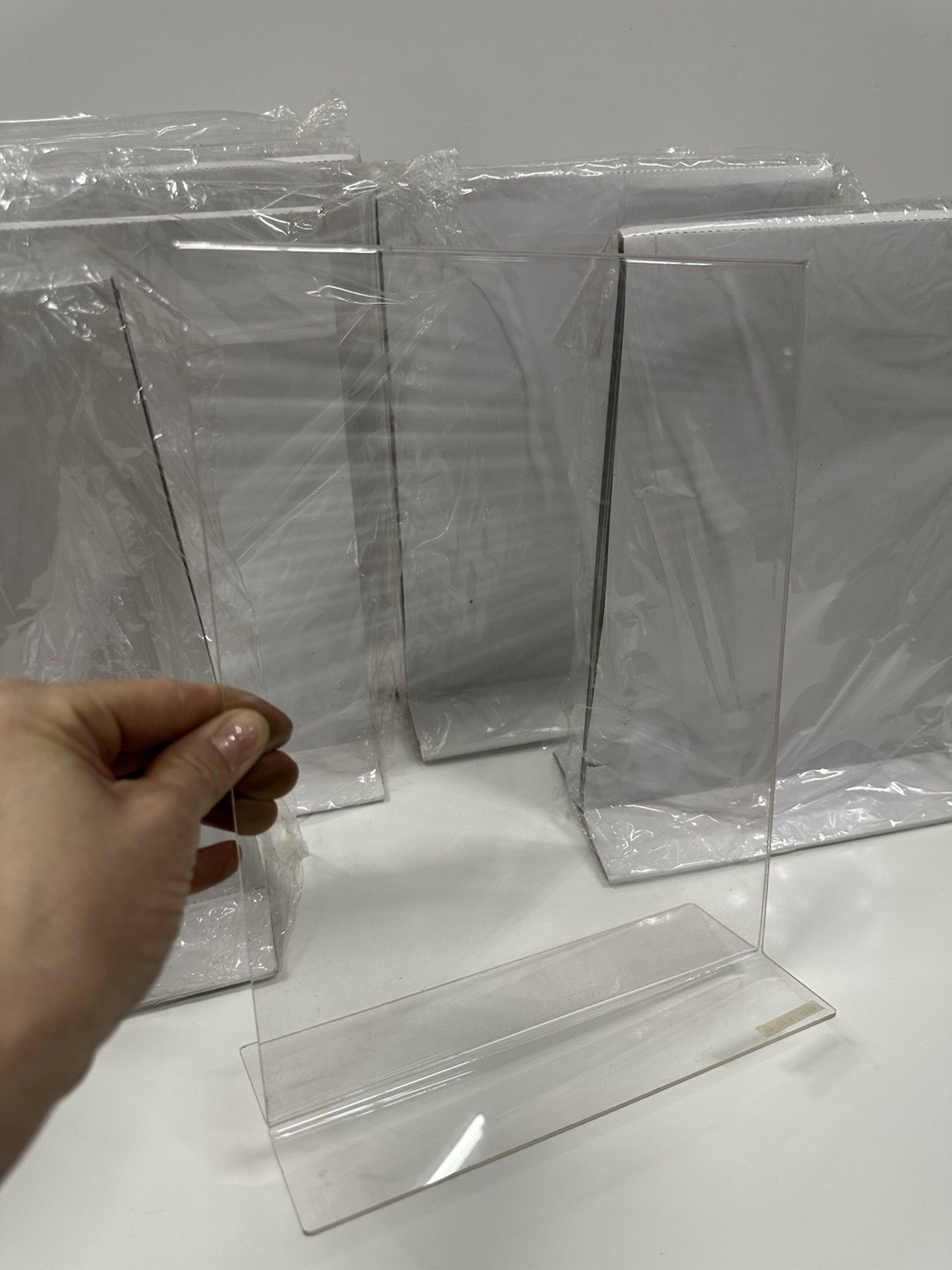 Acrylic Sign Holders Clear Menu Display Stands 7pcs - photo 2