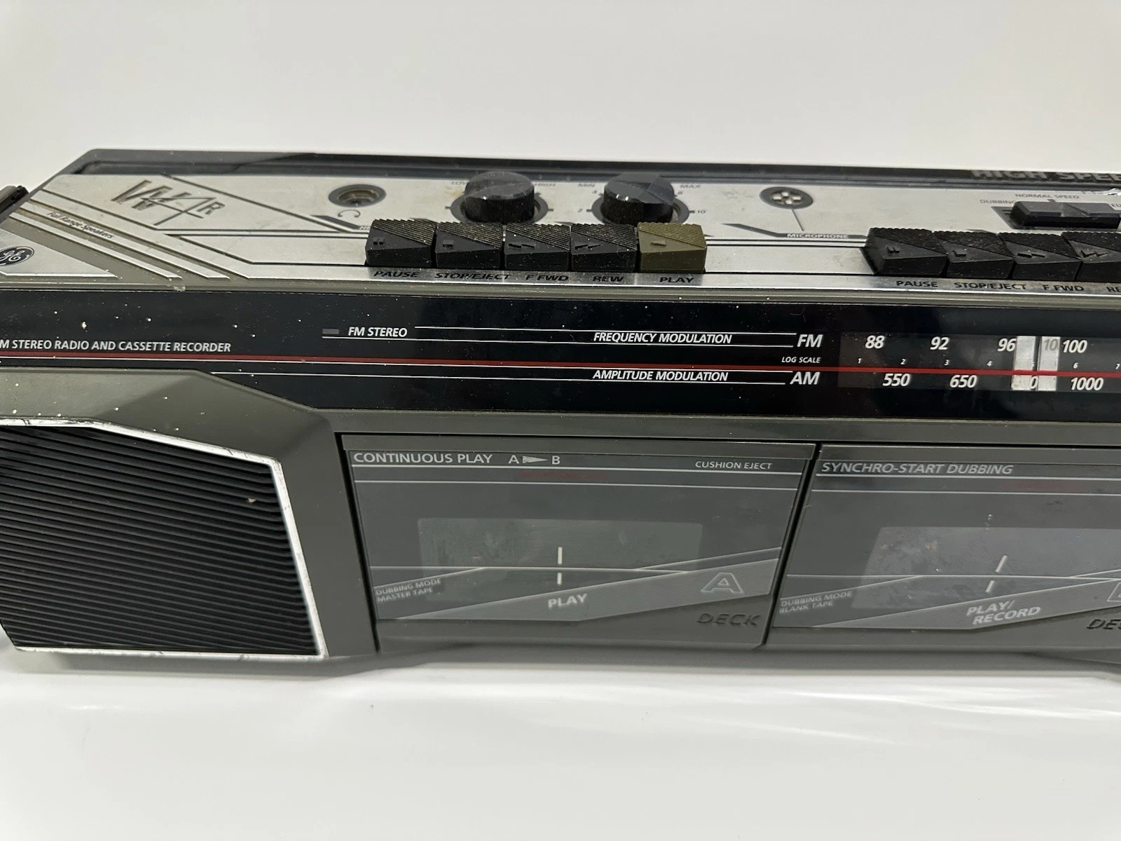 Vintage GE Double Cassette Boombox AM/FM Radio Stereo Tested Wor - photo 3