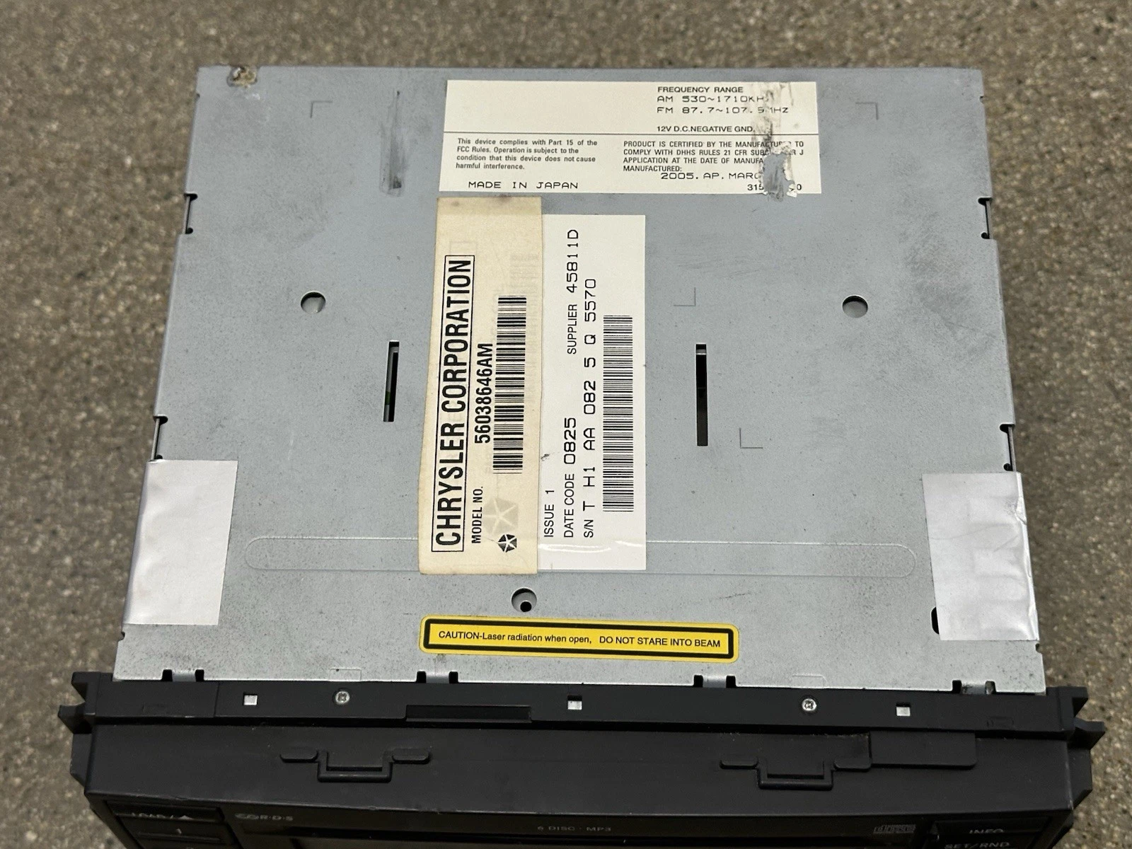 Chrysler Dodge Jeep OEM Navigation Radio 56038646AM 6 Disc CD MP - photo 5
