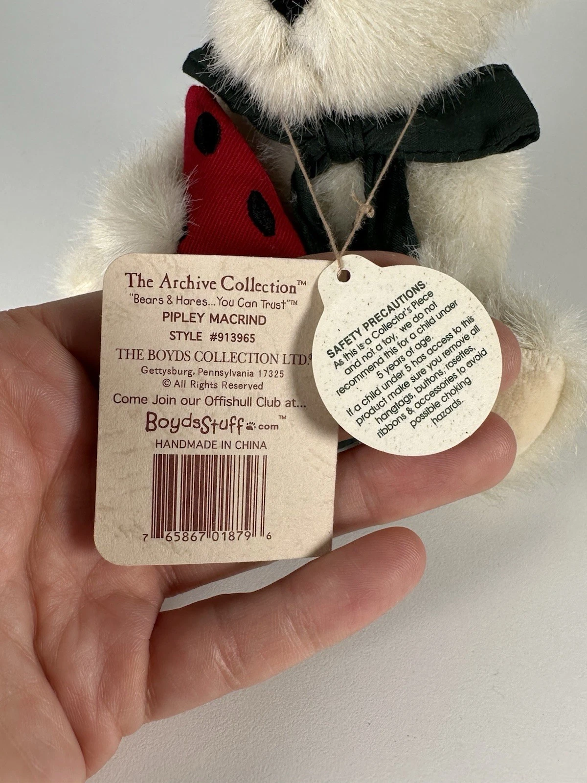 Vintage Boyd’s Bears Pipley Macrind Plush Bear Archive Collectio - photo 3