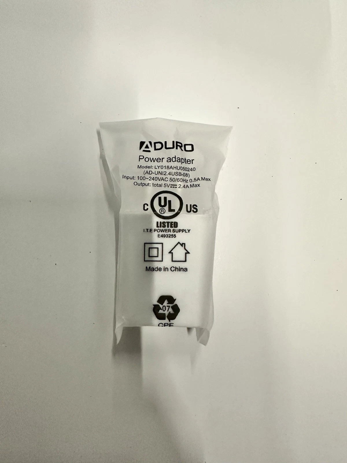 50x Aduro USB Wall Charger Power Adapter 5V 2.4A Bulk New - photo 2