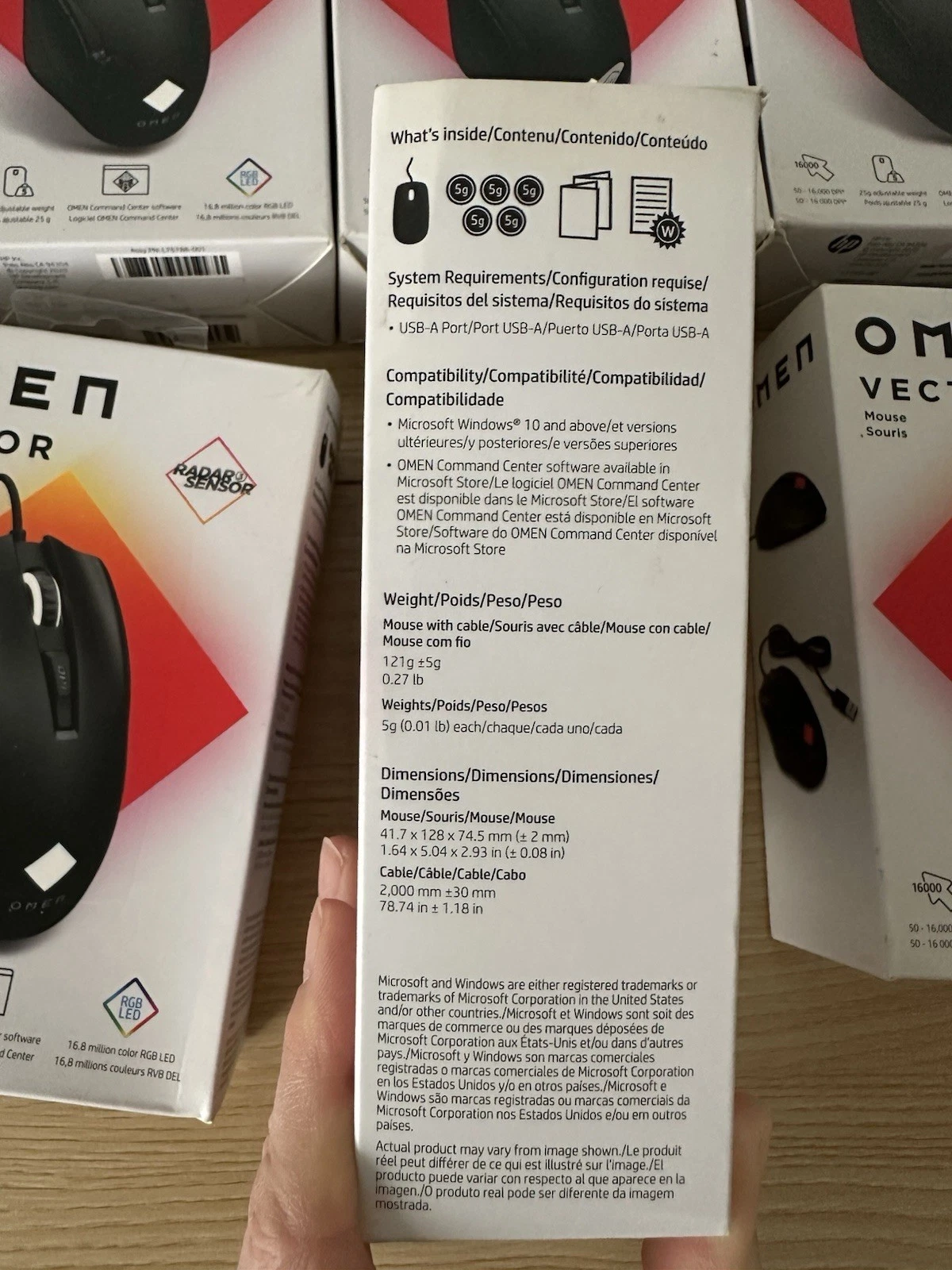 HP OMEN Vector Gaming Mouse Wired USB RGB – 7 Pack - photo 5