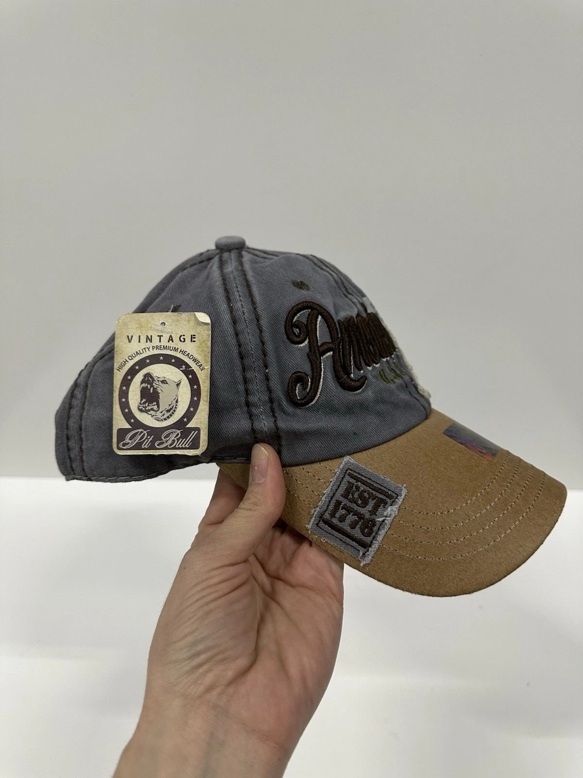 Pit Bull America USA Vintage Cap Trucker Hat - photo 2
